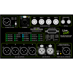 Studio Technologies Live-Link 04X Series - Control Room Unit - Party Line Intercom - Rack-Ready - Two ST Optical Connector