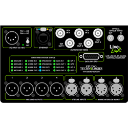 Studio Technologies Live-Link 05X Series - Control Room Unit Rack-Ready - Two ST Opt Connectors