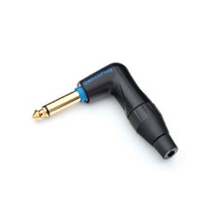 Amphenol 1/4 Inch Plug  Mono  Black  Gold Connector  Large Clamp