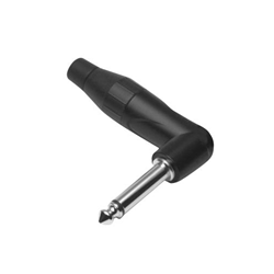 Amphenol 1/4 Inch Phone Mono RA 90 degree Plug Black