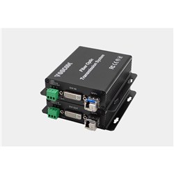 VOSCOM DVI to Fiber Converter with 1 Duplex RS232 Data  4K@30Hz