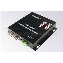 VOSCOM 4-Channel Video and 4 Simplex Audio and 1 Duplex Data Fiber Optic Converter