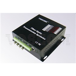 VOSCOM 4-Channel Video and 8 Simplex Audio and 1 Duplex Data Fiber Optic Converter
