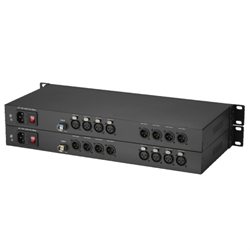 VOSCOM 4-Channel Duplex Balanced Audio over Fiber Extender - Line Level with XLR Connector