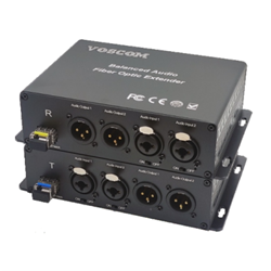 VOSCOM 4-Channel Simplex Analog Balanced Audio over Fiber - XLR-COMBO Connector - Microphone Level