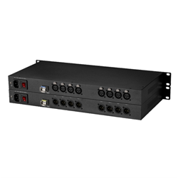 VOSCOM 8-Channel Simplex Balanced Audio over Fiber Extender - Line Level with XLR Connector