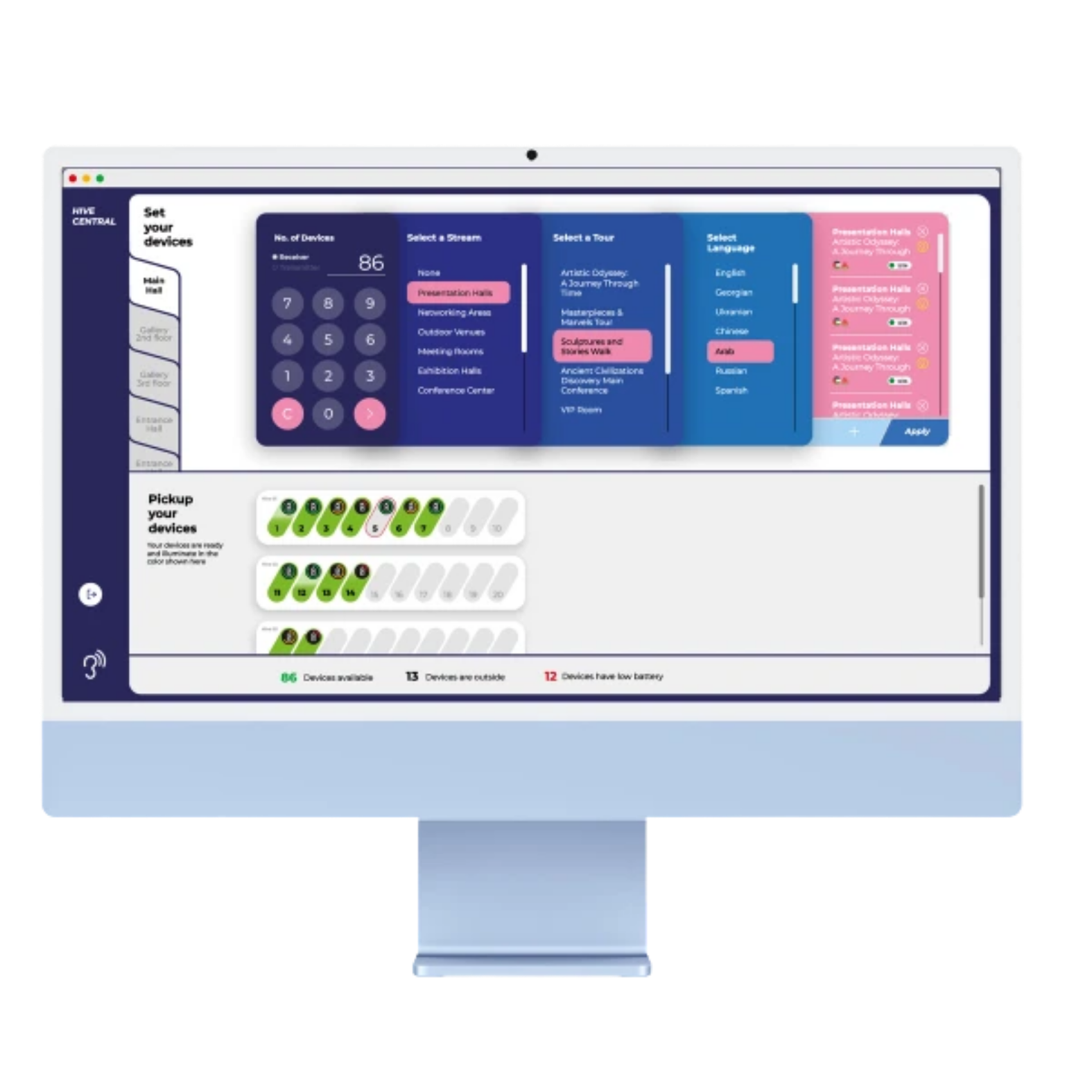 Bettear Hive Central fleet-management software interface