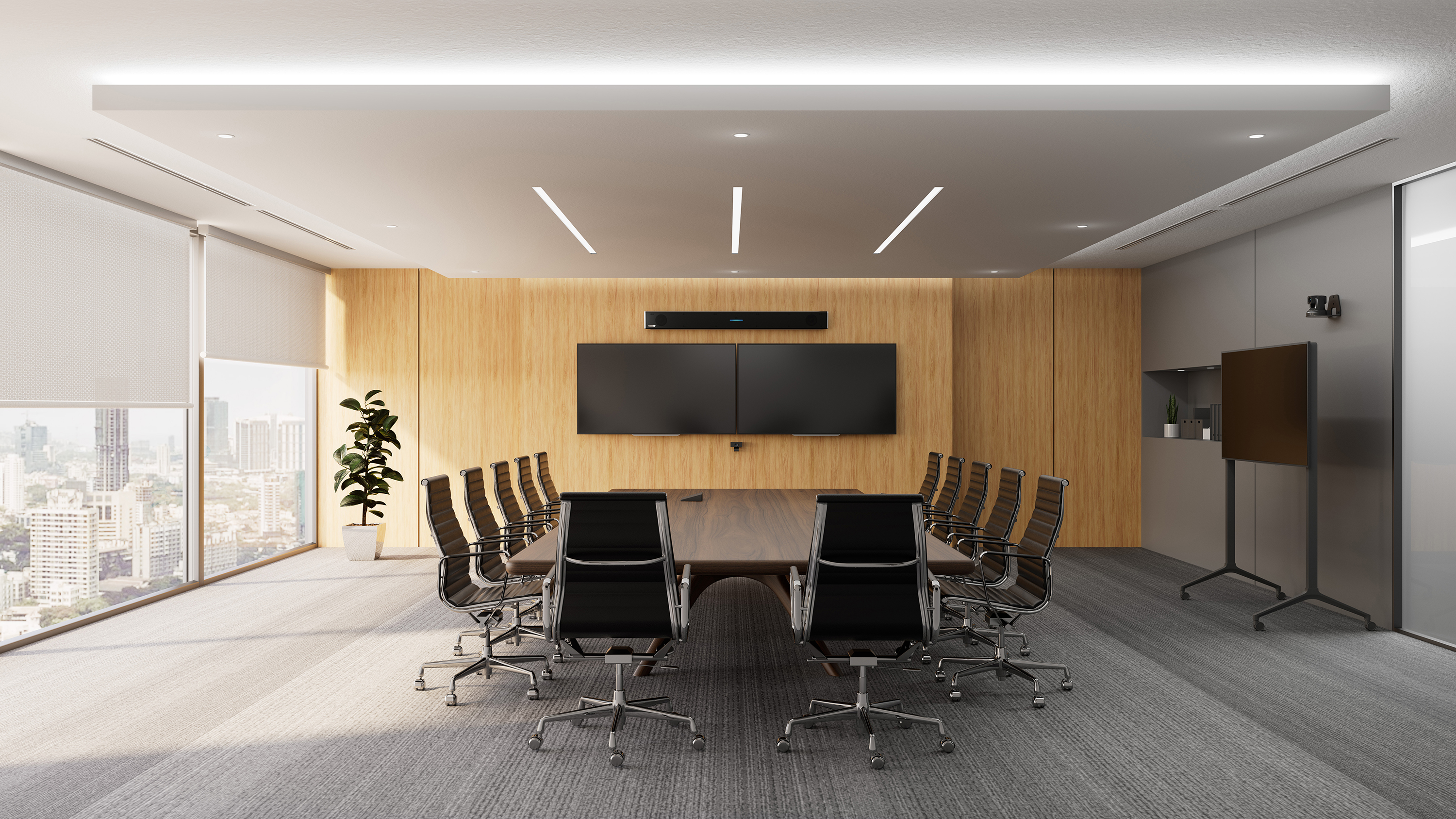 Large meeting room with Nureva HDL system