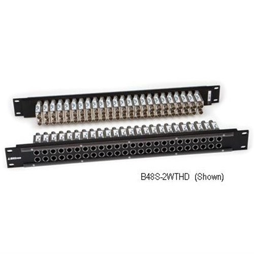 Bittree High-Bandwidth WECO Video Patchbay - 2x26 Patch Points 2 RU Non-Normalled With 75 Ohm Termination 3G SDI